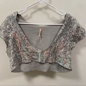 Free People sequin vest